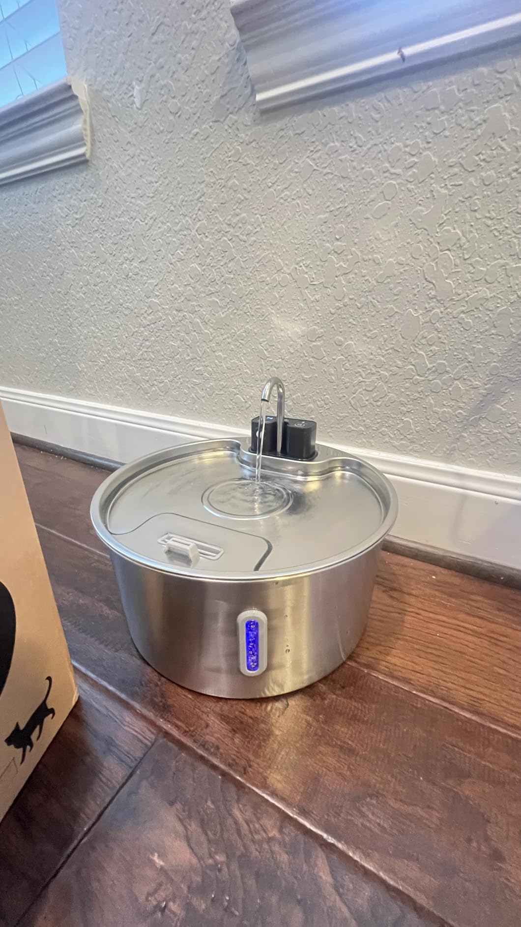 Dog Water Fountain for Large Dogs, 7L/1.8Gal 4200mAh Cordless Water Dispenser for Dogs, Stainless Steel Automatic Pet Water Fountain Indoor/Outdoor with Ultra-Quiet Pump Multi-Filter, Easy Clean customer photo 2