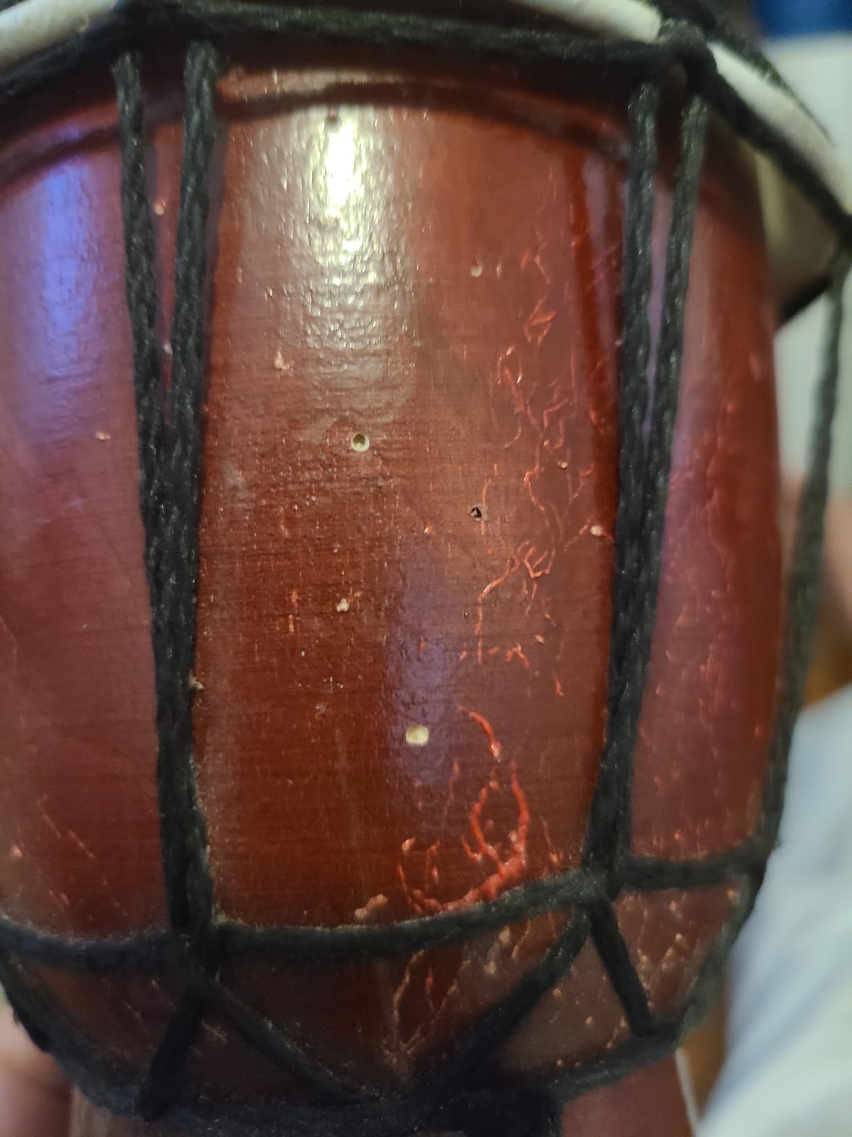 Wood Djembe Drum, 6.5'' x 12'' Carved Mahogany African Drums with Goatskin Drumhead, West African Styled Professional Djembe Hand Drum Musical Instruments for Adults Beginners customer photo 2