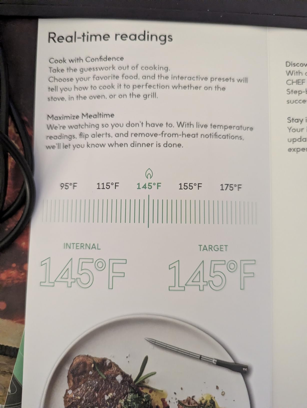 CHEF iQ Sense | Smart Wireless Meat Thermometer | Ultra-Thin Probe | WiFi Unlimited Range | 1000F Heat Safe | 5 Sensors | BBQ, Grill, Oven, Smoker, Air Fryer | Gen3 customer photo 2