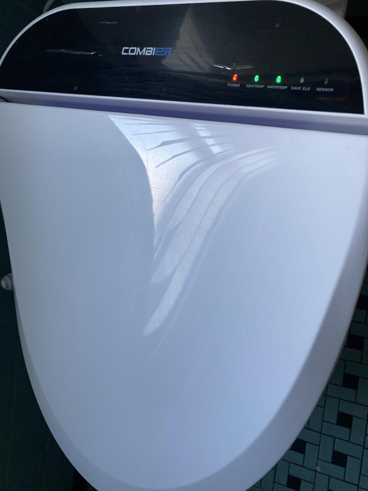 Combier Bidet Toilet Seat with Heated Warm Water & Nozzle Wash, Auto-Dry, Quiet Close Lid, Wireless Remote - Electric Bidet Seat 102S-B (Elongated) customer photo 1