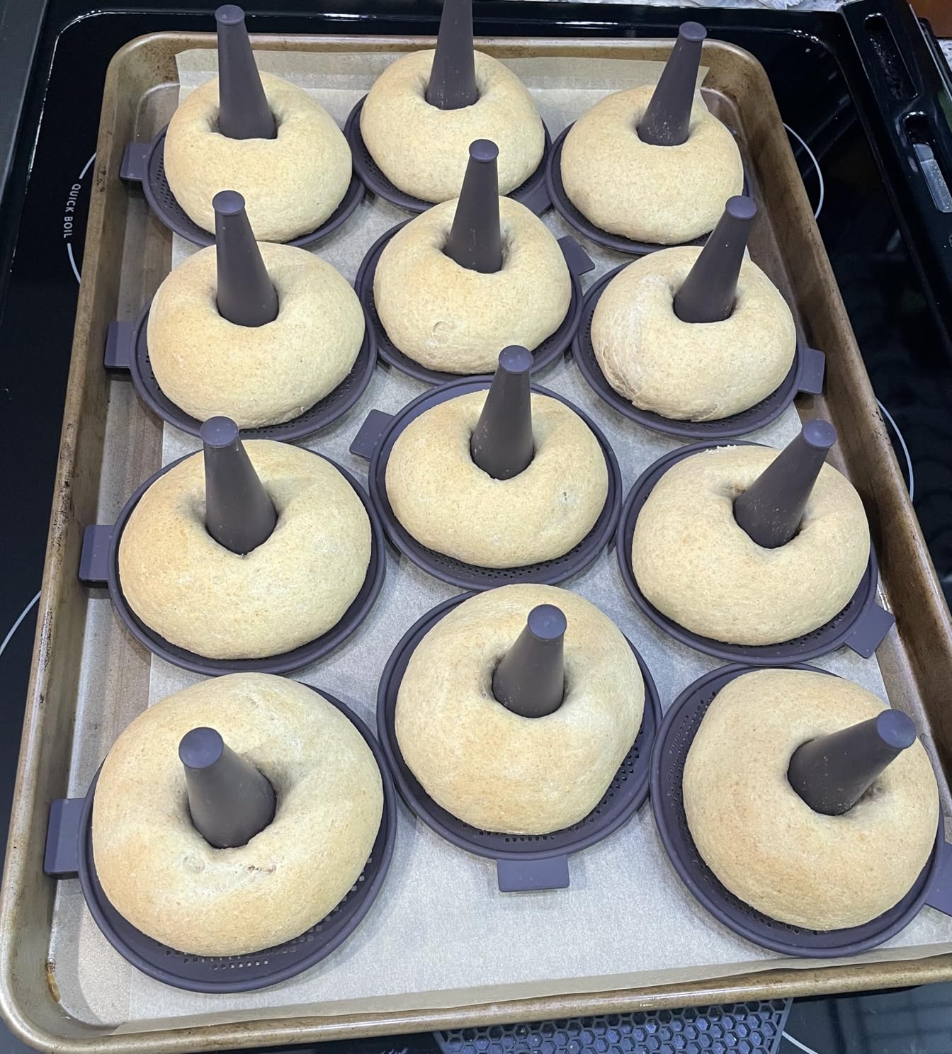 Donut Pan for Baking, 6-Cavity Non-Stick Doughnut Mold, Bagel Maker Set - Silicone Baking Pans for Homemade Pastries, Easy Clean (6Pcs) customer photo 1
