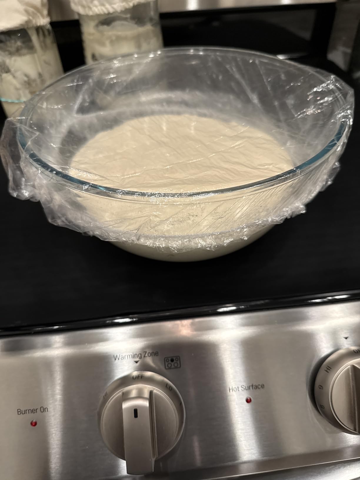 Large Glass Bowl for Sourdough Bread Making, 4.7 Quart Glass Mixing Bowl for Sourdough Bread with Lid, Clear Breads Proofing Bowl with Covers, Ideal for Kitchen, Storage customer photo 1