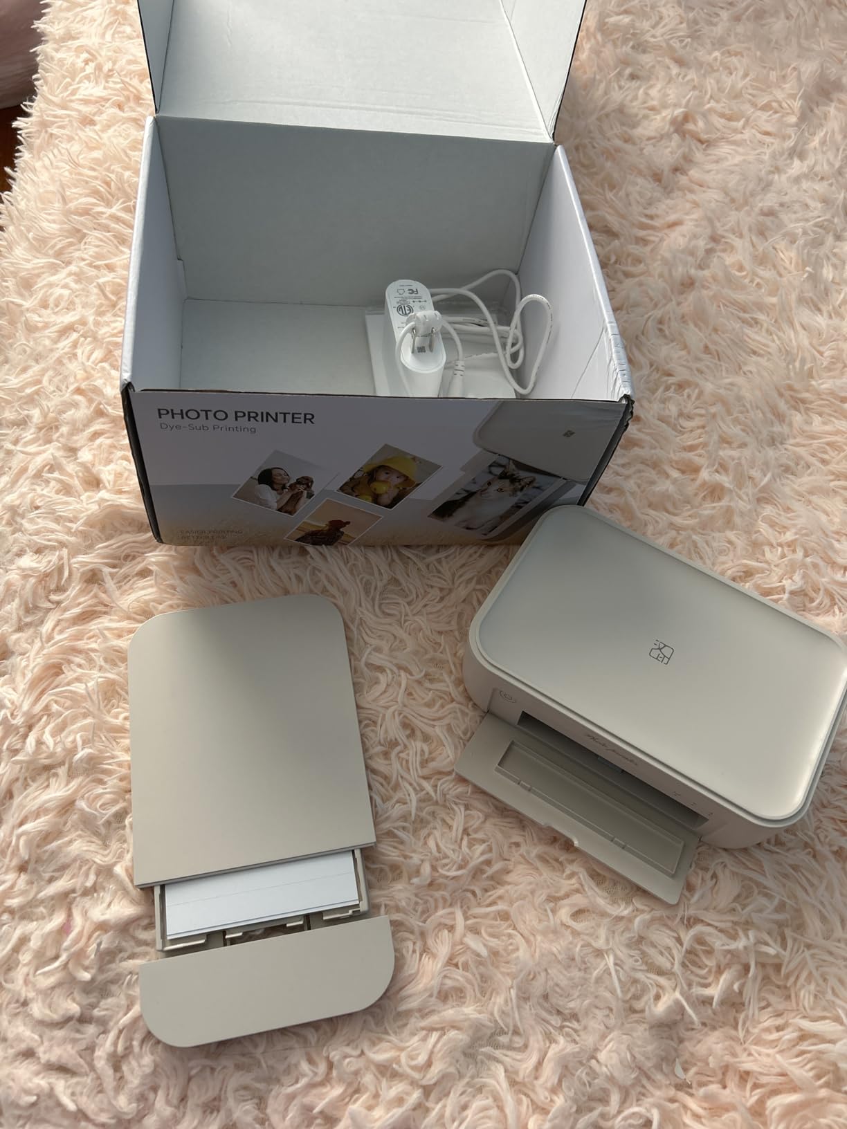 iDPRT 4x6 Photo Printer, CP4100 Instant Photo Printer for iPhone & Android with 108 Sheets & 2 Cartridges, Wireless Portable Picture Printer, 300DPi Thermal Dye Sublimation, Beige customer photo 1
