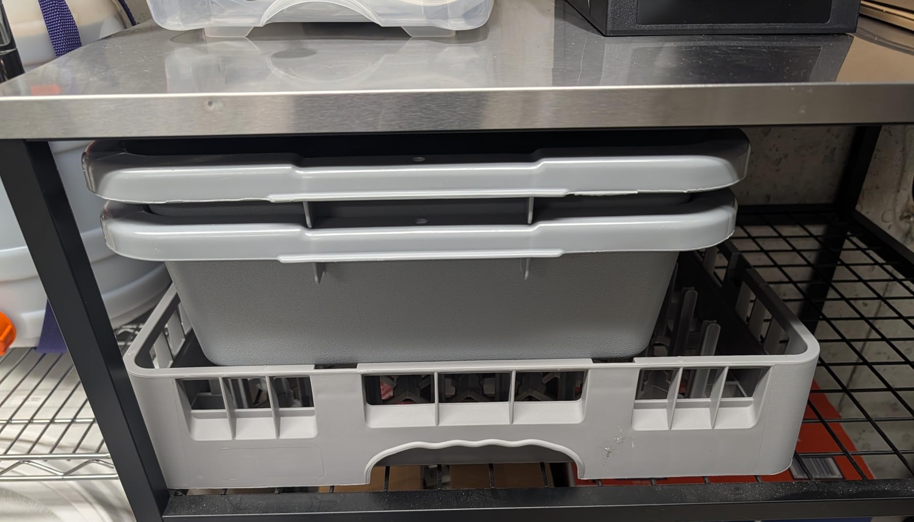 Restaurantware Clean Tek Professional Peg Rack, 1 Heavy Duty Tray Rack for Dishwashing - Durable, Long-Lasting, Gray Polypropylene Dish Rack, All Purpose, Ideal for Plates, Trays, and Bowls customer photo 2
