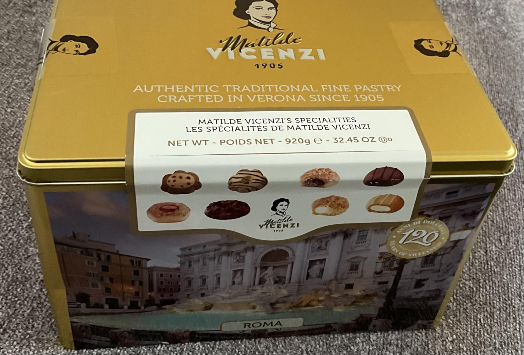 Matilde Vicenzi Roma Cookie Gift Tin - Italian Pastries & Cookies in Individually Wrapped Trays - Gourmet Gifts customer photo 2