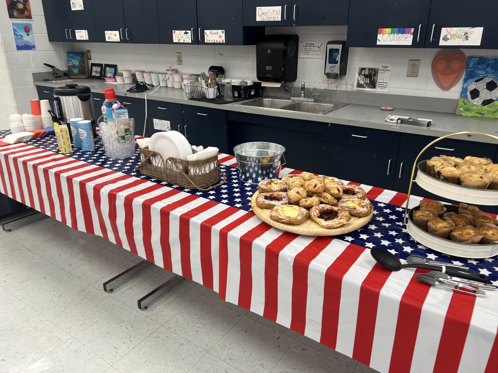 QZYL 4 Pack 4th of July Tablecloths, 54