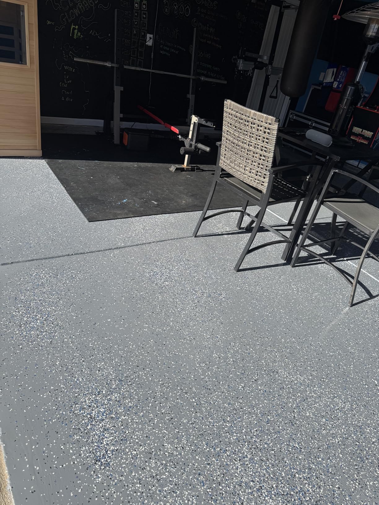Gorilla Epoxy Garage Floor Coating (12 pc) Kit, 2.5-Car, Concrete Flooring, 100% Solids, Superior Adhesion, Incredibly Durable High Gloss Gray Finish, 550 sq. ft. Coverage customer photo 2