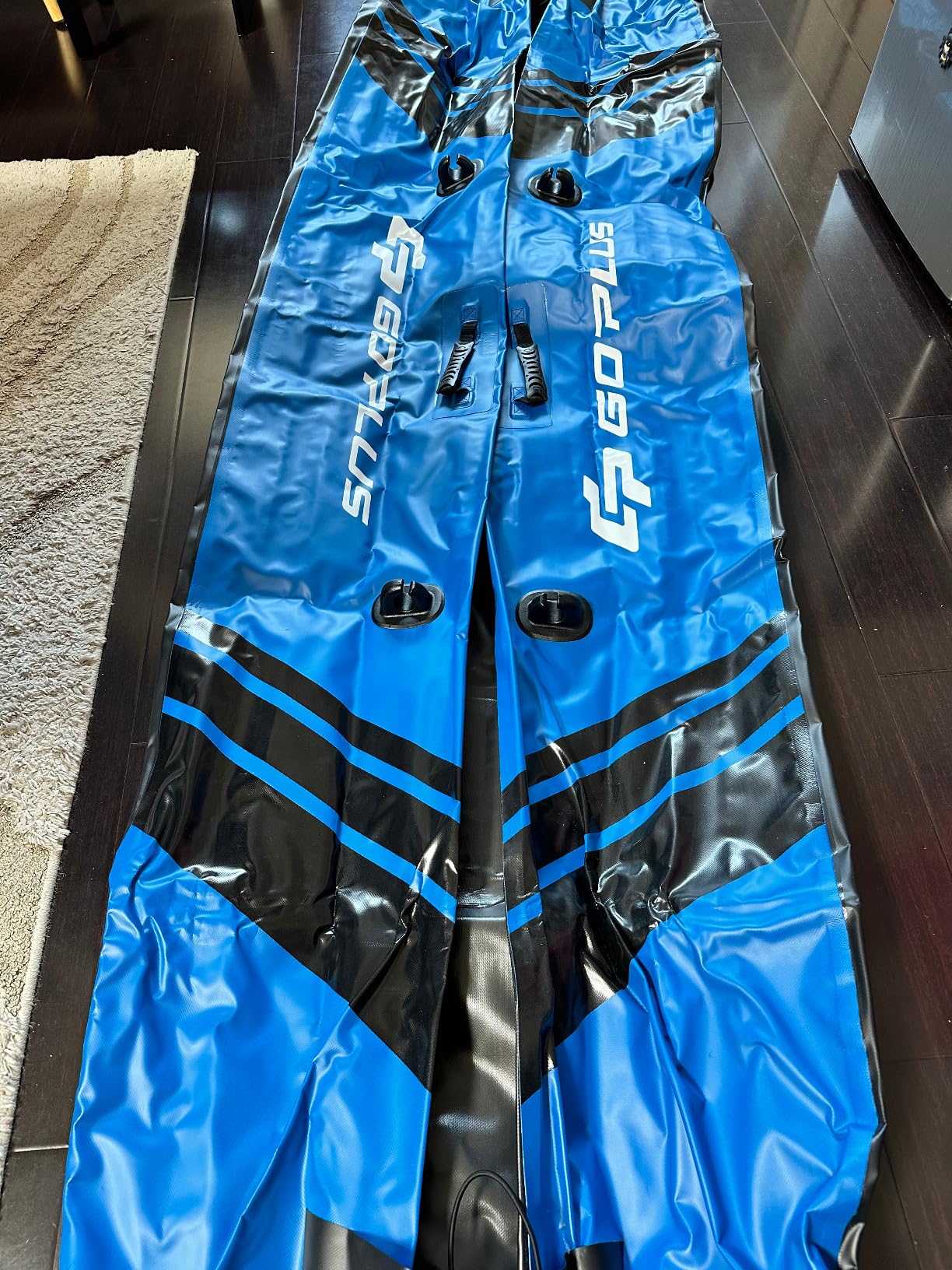 GYMAX Inflatable Kayak 12.5Ft 507lbs Tandem Kayak with 2 Aluminum Paddles, 2 Padded Seats - 2 Person Fishing Touring Kayak customer photo 1