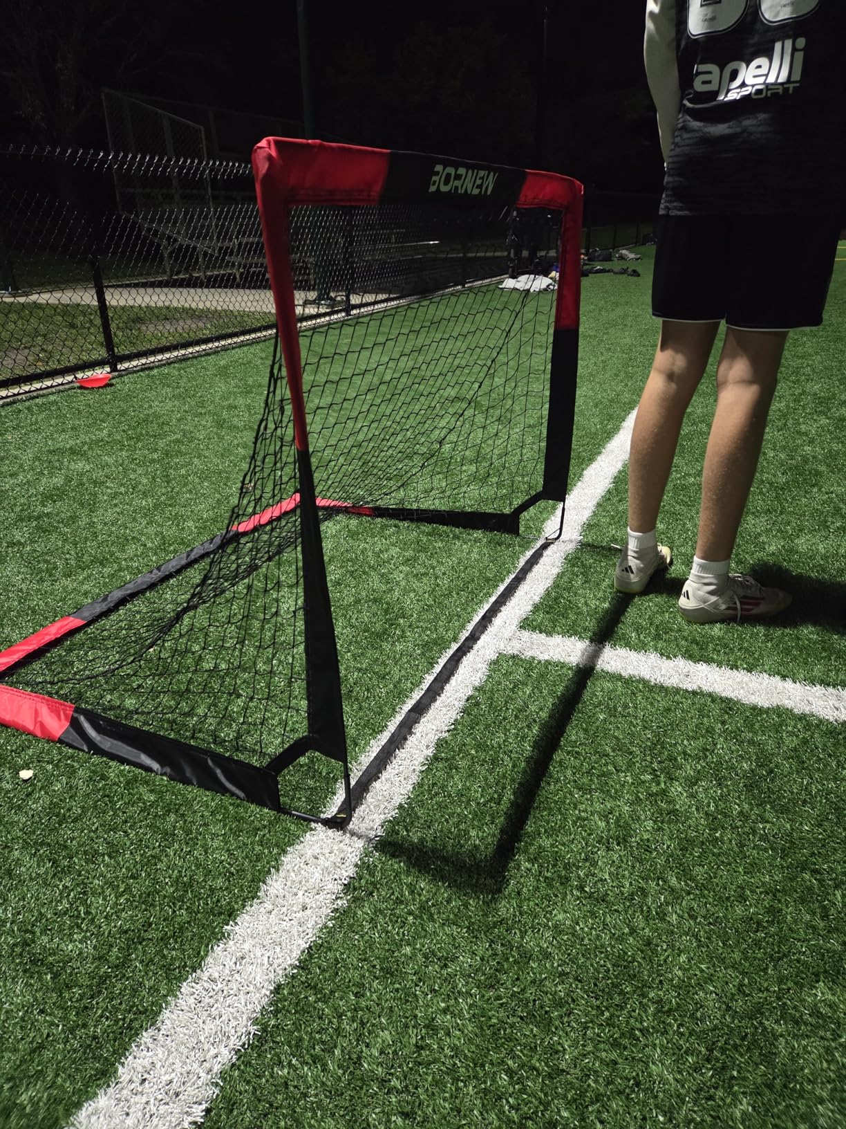 BORNEW 2 Pack Soccer Goal - Backyard & Indoor Soccer Goals for Kids, 7X5 / 6X4 / 4X3 ft Portable Pop Up Soccer Nets for Youth & Adult, Outdoor Games, Soccer Training Equipment Ages 3-16 Year Gift customer photo 2