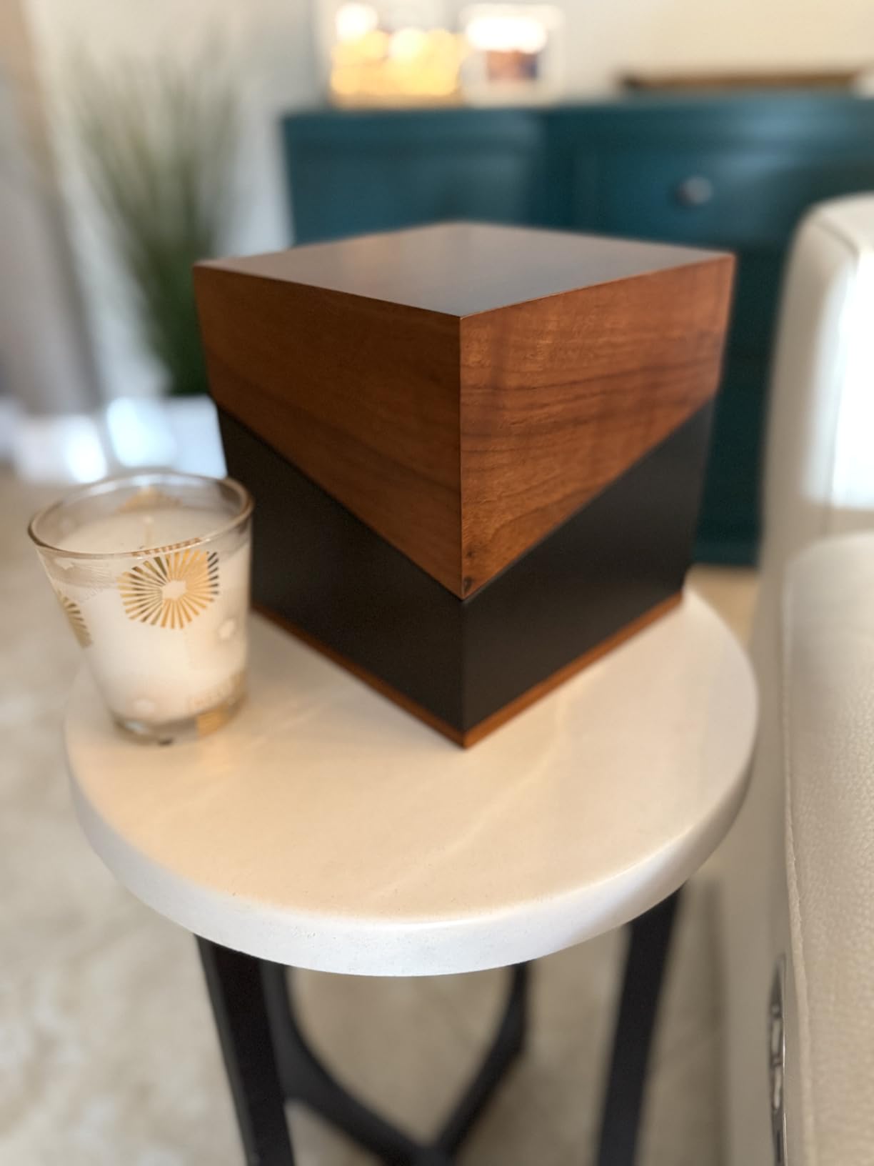 Premium Urn for Ashes Adult Human | Handcrafted Walnut Wood Urns for Human Ashes Adult, TSA Approved, Includes Velvet Storage Bag, 216 lbs Capacity customer photo 2
