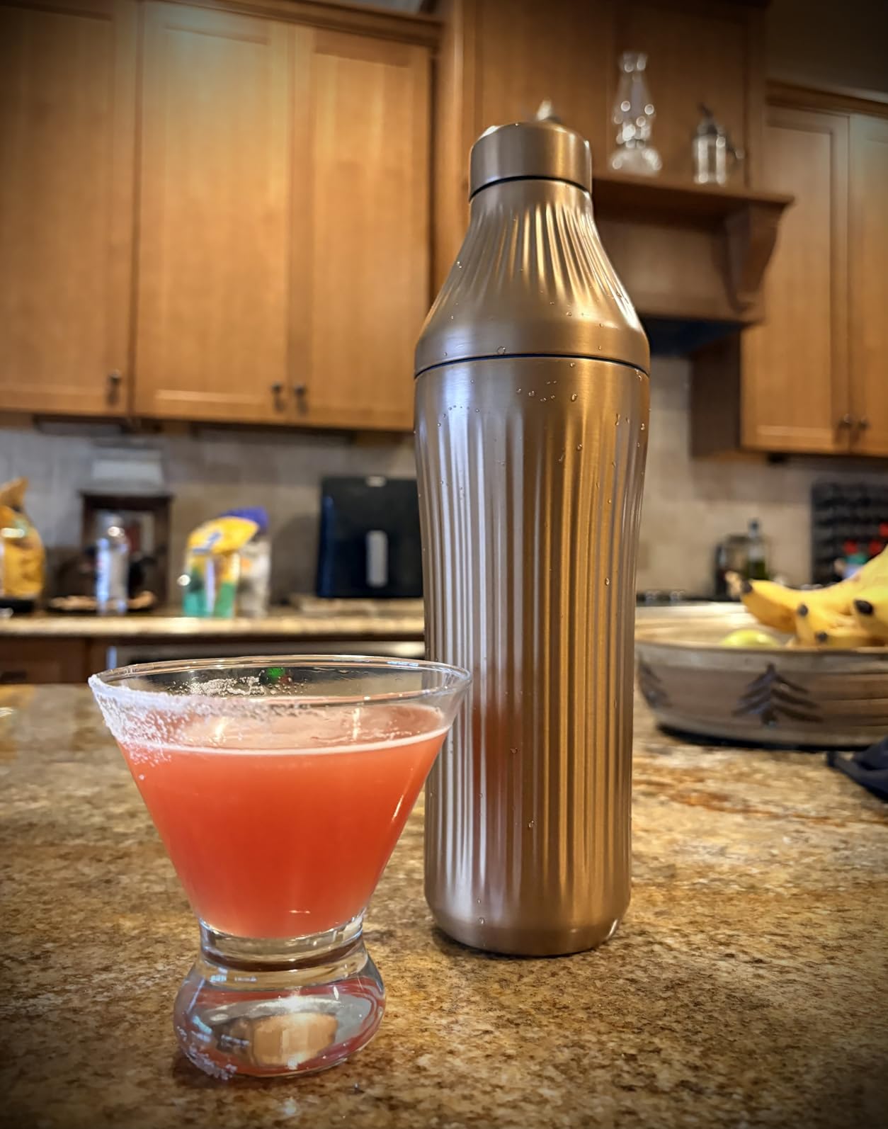 Elevated Craft Diamond Edition Hybrid Cocktail Shaker Set - Premium Vacuum Insulated Brushed Copper, 28 oz customer photo 1