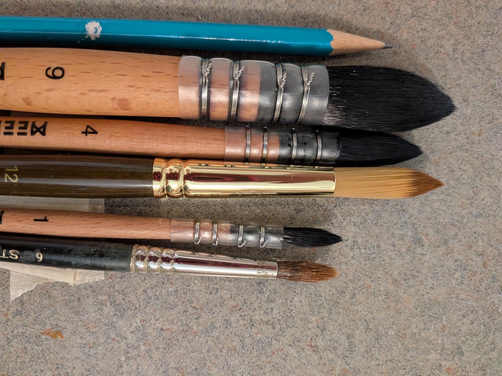 MEEDEN Watercolor Brushes Professional - 4 Pack Synthetic Squirrel Hair Artist Paint Brushes Set with Beech Wood Handle Great for Artists Hobbyists customer photo 1