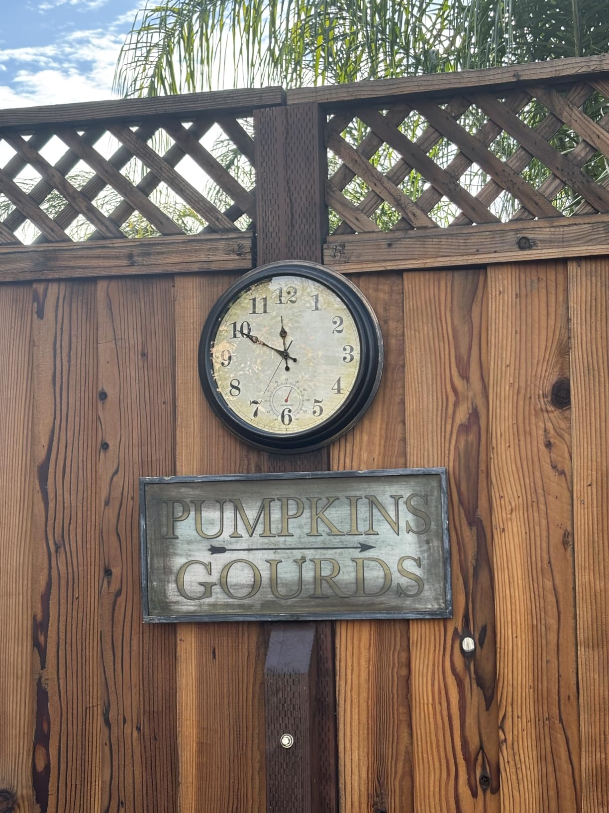 Outdoor Clocks Waterproof with Thermometer Combo Vintage Rustic Wall Clock for Patio Pool Bathroom Kitchen(8 Inch,Bronze) customer photo 2
