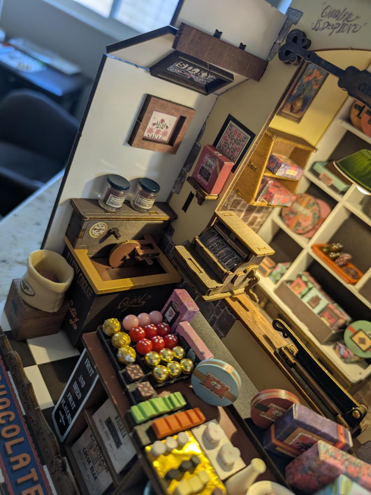 Rolife DIY Miniature House Kit Henry's Chocolate Shop 1:18 Scale Dollhouse Diorama customer photo 1
