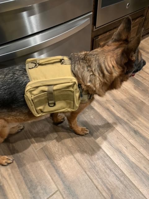 Himal Outdoors Dog Backpack & Saddle Bag, Tactical Hiking Backpack for Large Dogs with Side Pockets & Adjustable Strap customer photo 2