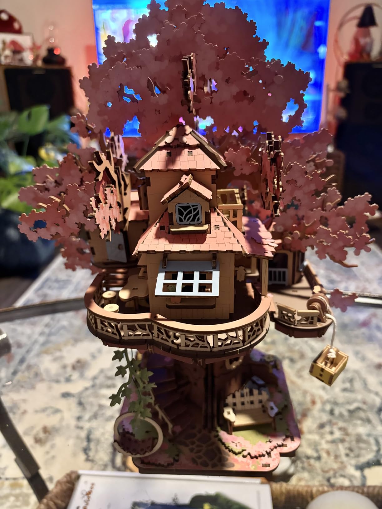 Rolife DIY Miniature House Kits Sakura Tree House 3D Wooden Puzzles for Adults customer photo 2