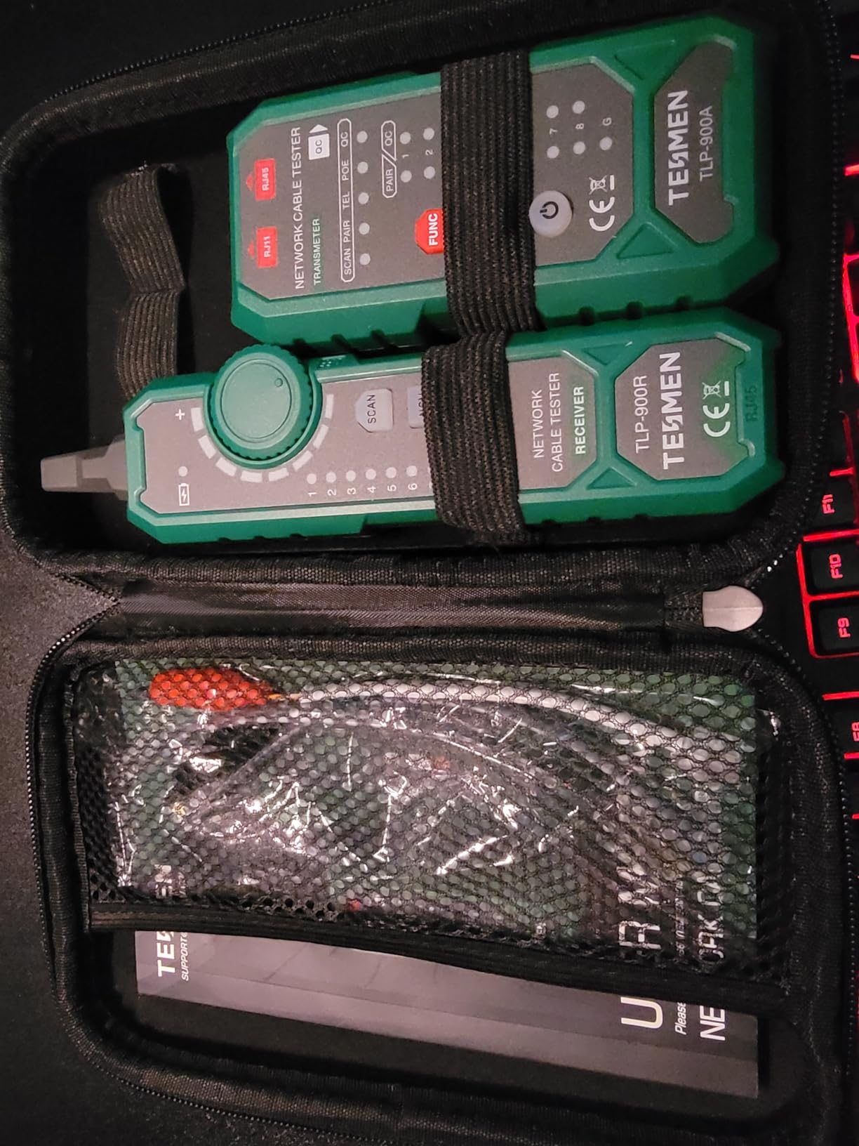 TESMEN TLP-900AR Network Cable Tester, RJ11 RJ45, for CAT5/6/POE/STP, Multi-function Cable Tracer with Pairing, Continuity, QC&NCV customer photo 1
