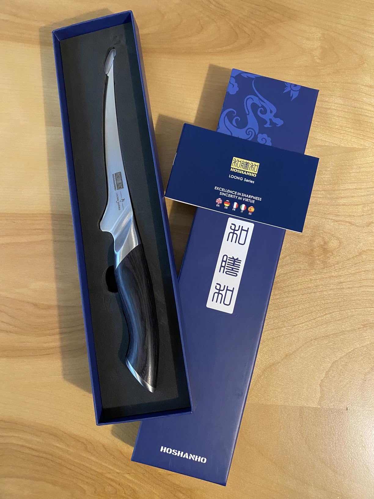 HOSHANHO Fillet Knife 9 Inch, Super Sharp Boning Knife in High Carbon Stainless Steel, Professional Japanese Fish Knives for Meat Poultry Cutting customer photo 1