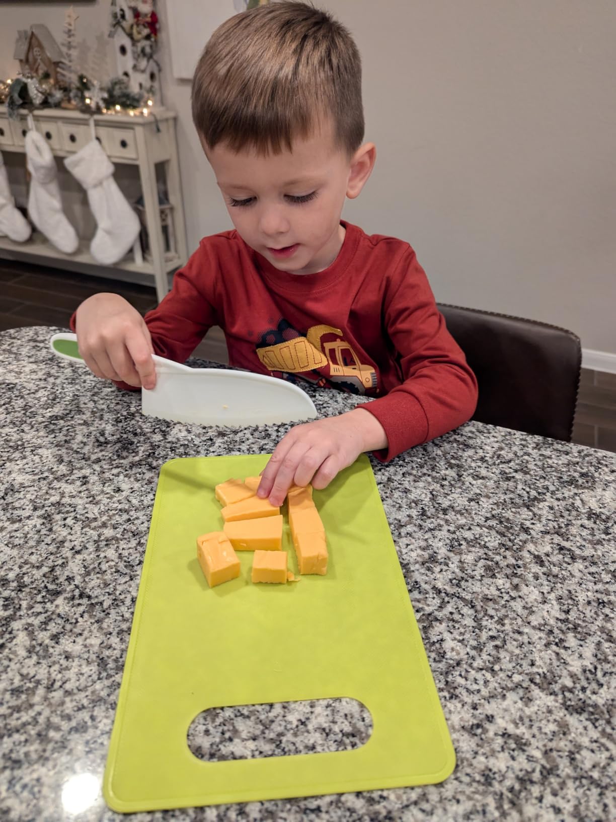 Montessori Kitchen Tools for Toddlers-21PCS Kids Cooking Sets Real-Montessori Cooking Set for Toddlers Kids Chef Set with Children Safe Knives Cutting Set customer photo 1