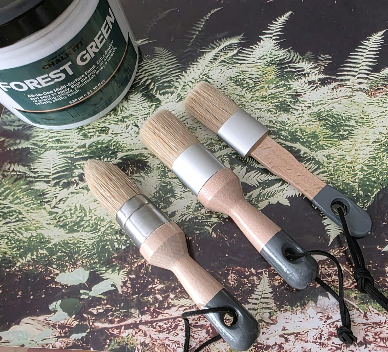Mister Rui Trim Brush Set, 3 Pcs Paint Brushes for Painting Walls, Trim Paint Brush, Small Paint Brush, Small Brushes for Painting, 5/8