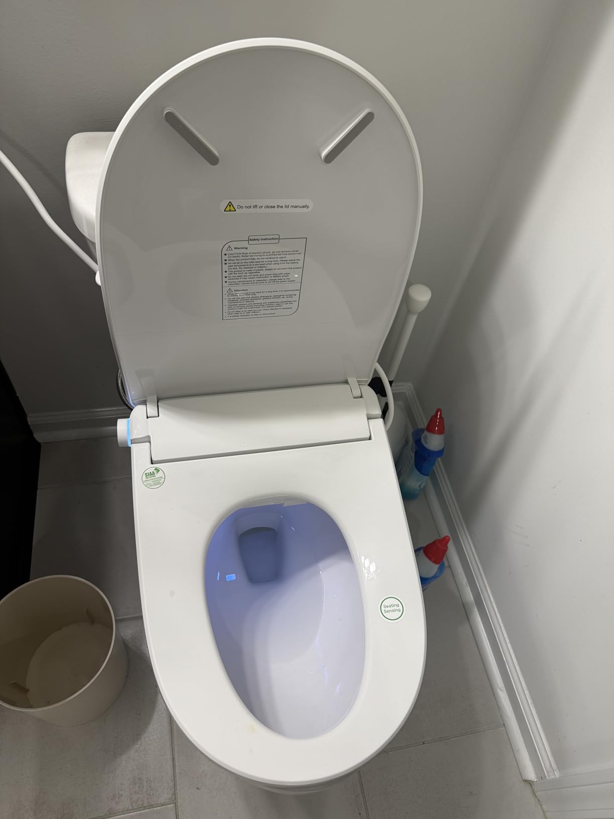 Sosh Auto Open Lid Bidet Seat, Smart Max Electric Toilet Seat with Instant Warm Water, Dryer, Front and Rear Wash, Remote Control, Self-Cleaning Nozzle, Eco Mode customer photo 1