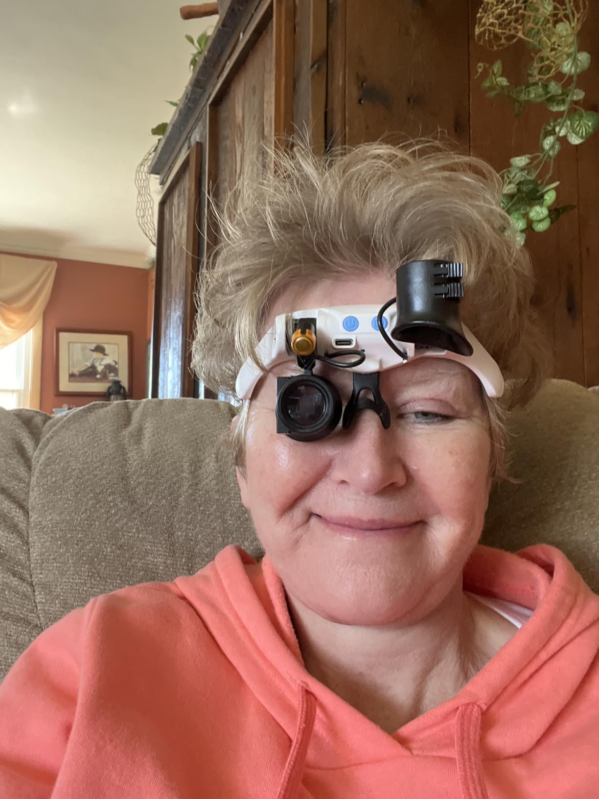 JARLINK Magnifying Glasses with LED Light, Hands Free Magnifier with 14 Interchangeable Lenses 3X 4X 5X 6X 7X 10X 15X, Magnifying Glasses for Close Work, Crafts, Jewelry, Sewing, Electronics Repair customer photo 1