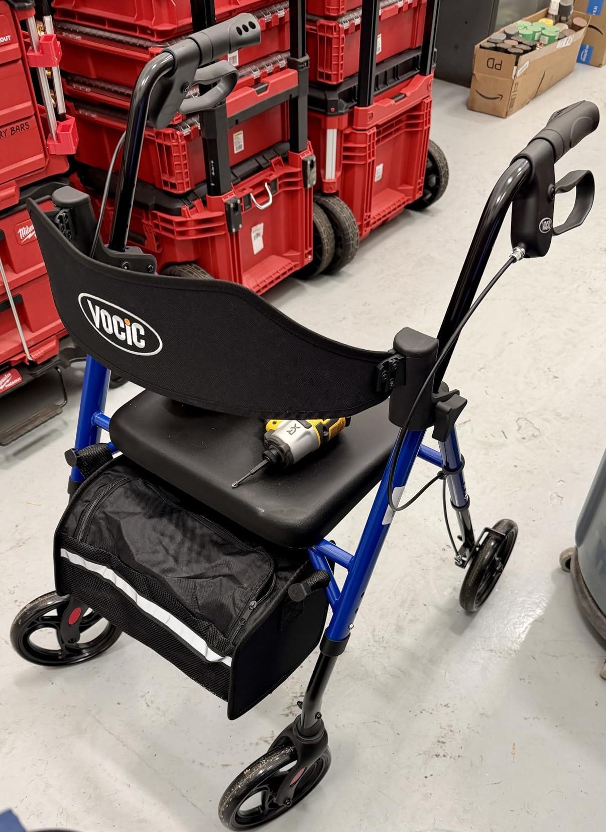 VOCIC Walkers for Seniors, Z21 Rollator Walker with Seat Supports 350lb, 8
