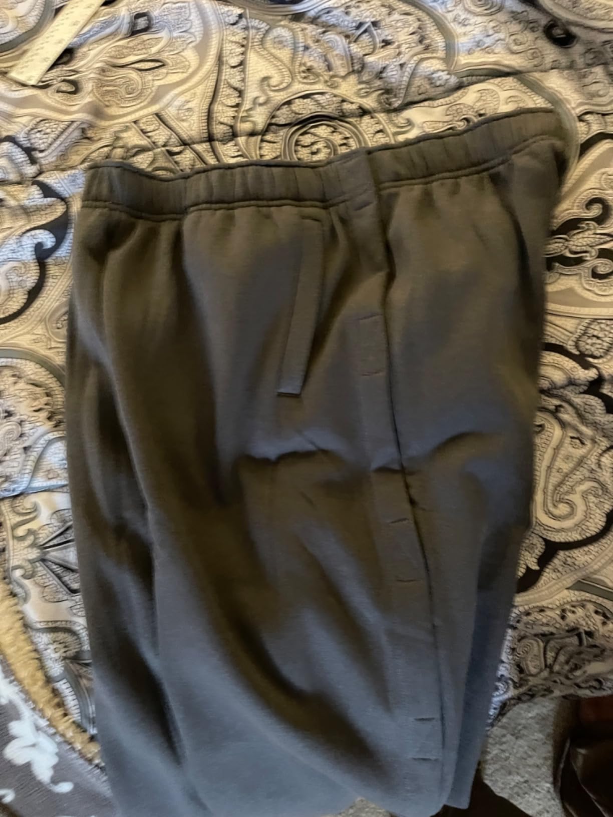 Deyeek Mens Fleece Tear Away Pants Loose Fit Post Knee Replacement Surgery Pants Breakaway Sweatpants Side Snap with Pockets customer photo 1