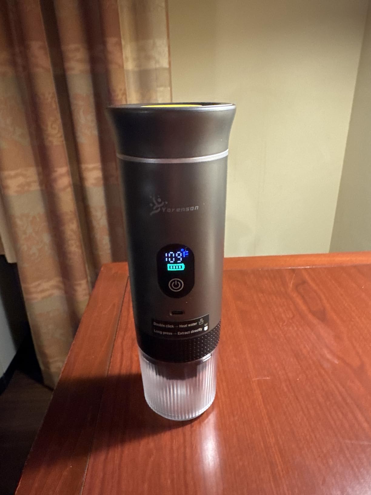 Portable Coffee Maker for Travel, Self-Heating Espresso Machine with USB-C, LED Display, 20 Bar, Compatible with Coffee Grounds & Capsules (Ns & DG) - Portable Espresso Maker for Car, RV, Camping, Office customer photo 2