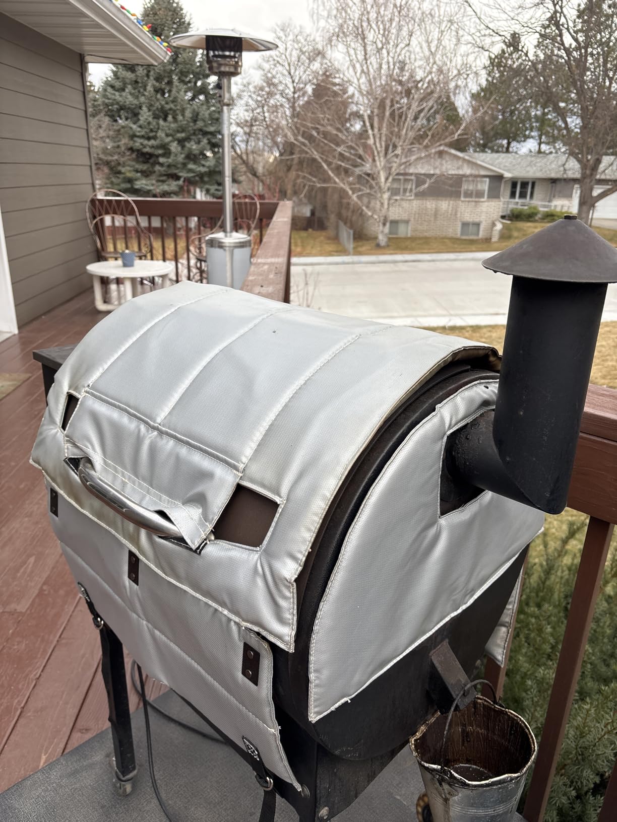 Lexington Insulated Cover for Pit Boss 500 Series Grill Thermal Insulation Blanket Navigator Sportsman 540 550 Wood Pellet Smoker Replacement Parts PB500NX PB500SP PB550G Accessory customer photo 2