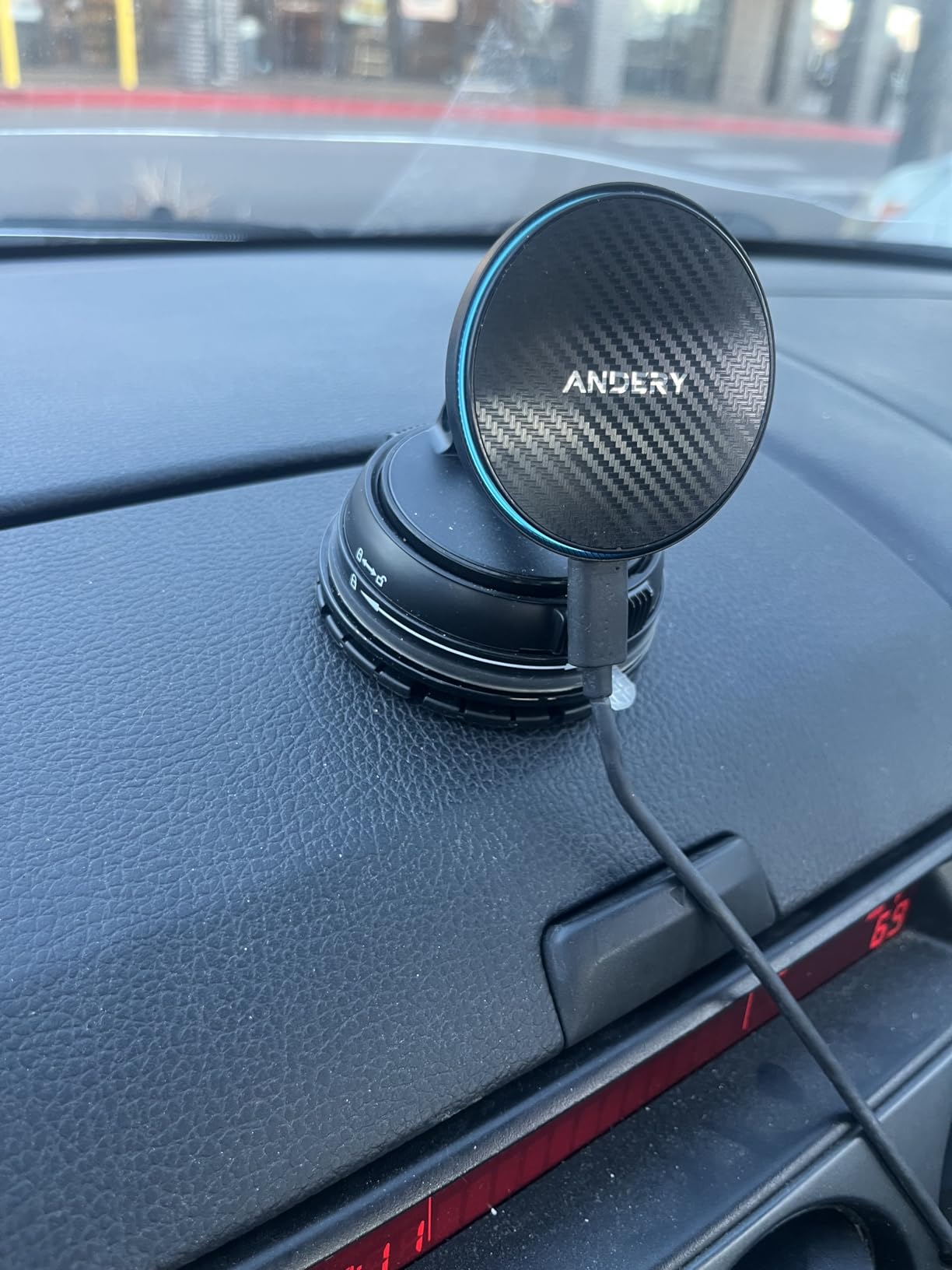 ANDERY Only for iPhone Magsafe Car Mount Charger [15W Wireless Faster Charging, 78+LBS Strongest Suction, 2400gf Strongest Magnetic] 360° Adjustable Car Phone Holder for iPhone 17-12 Pro Max Plus Air customer photo 2