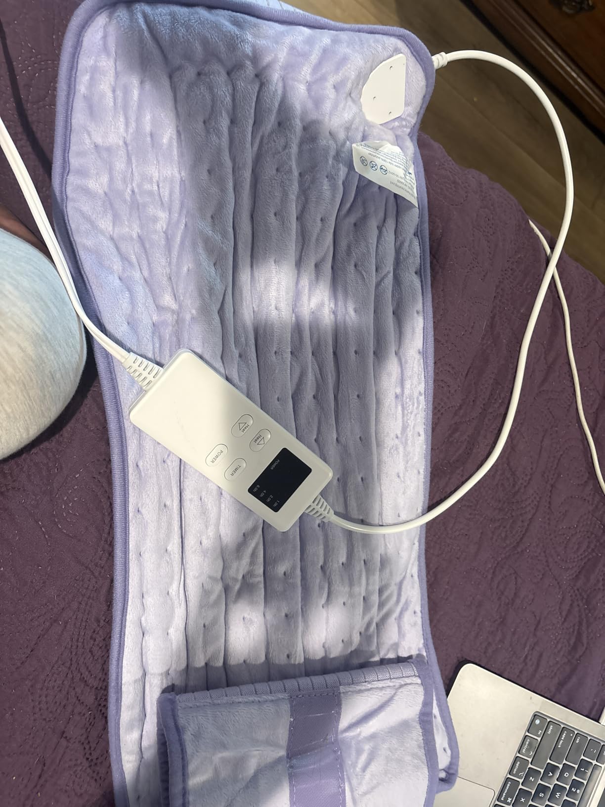 Heating Pad for Period Cramps, Upgraded Wrap Heating Pad for Back Pain Relief, Large 12''x 24''Heat Pad + 26