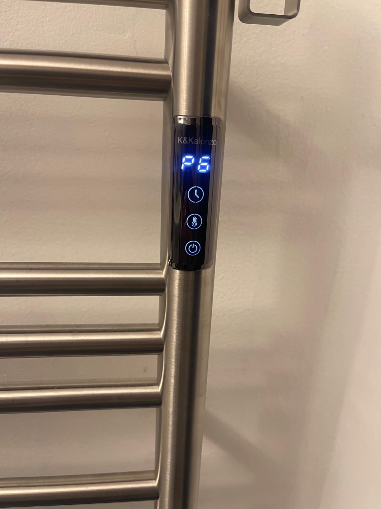 Towel Warmer for Bathroom, Wall-Mounted 9-Bar Heated Towel Rack with Built-in Timer, Waterproof Electric Towel Heater, Support Plug-in and Hardwired, Brushed Gold, EL13L customer photo 2