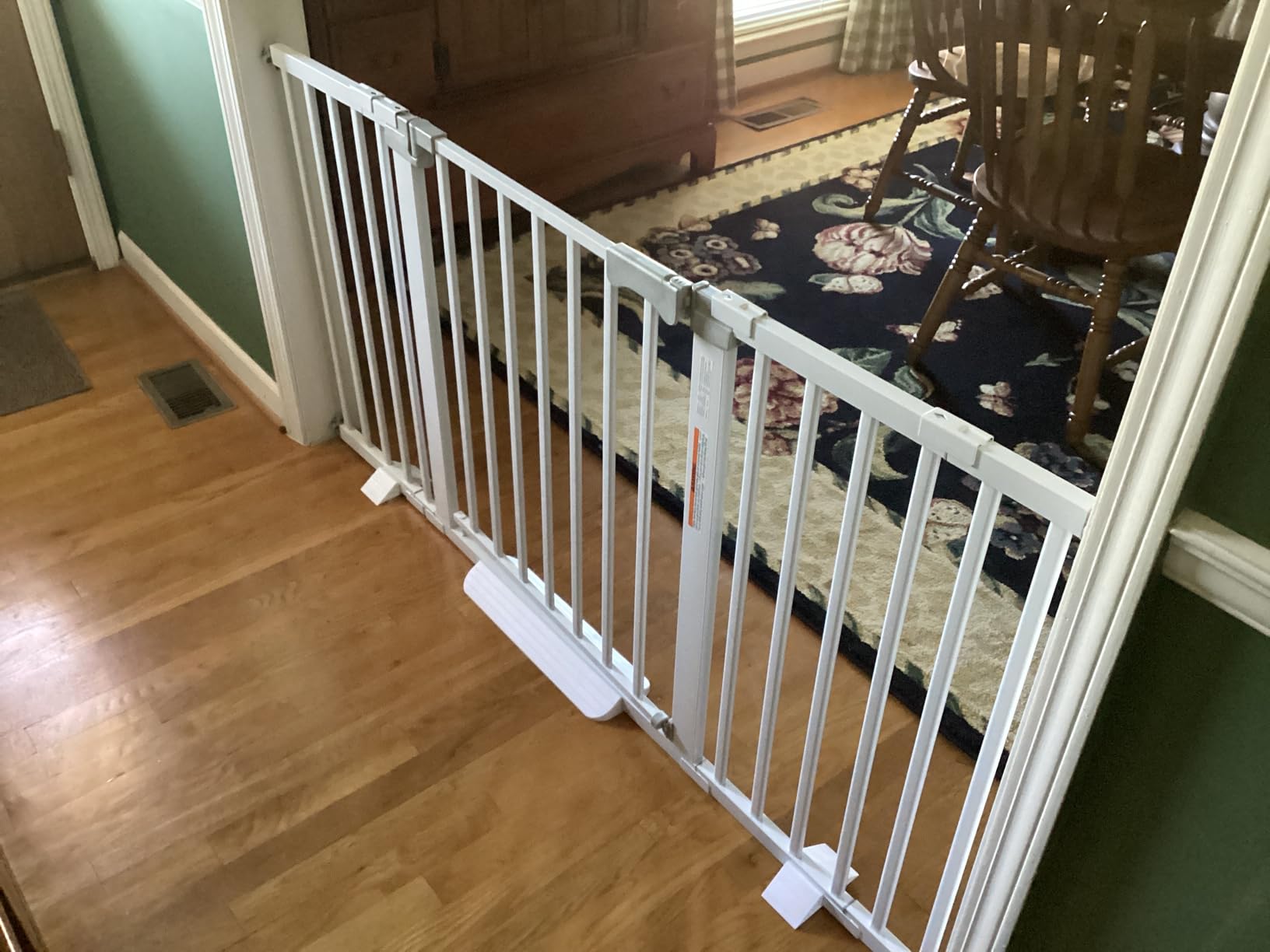 Extra Wide Baby Gate Fits 30-63 Inch Wide Opening, Toddler Pet Gate for Stairs Doorways Hallways Indoor, Walk Thru Large Long Dog Gates Pressure Mounted White customer photo 1