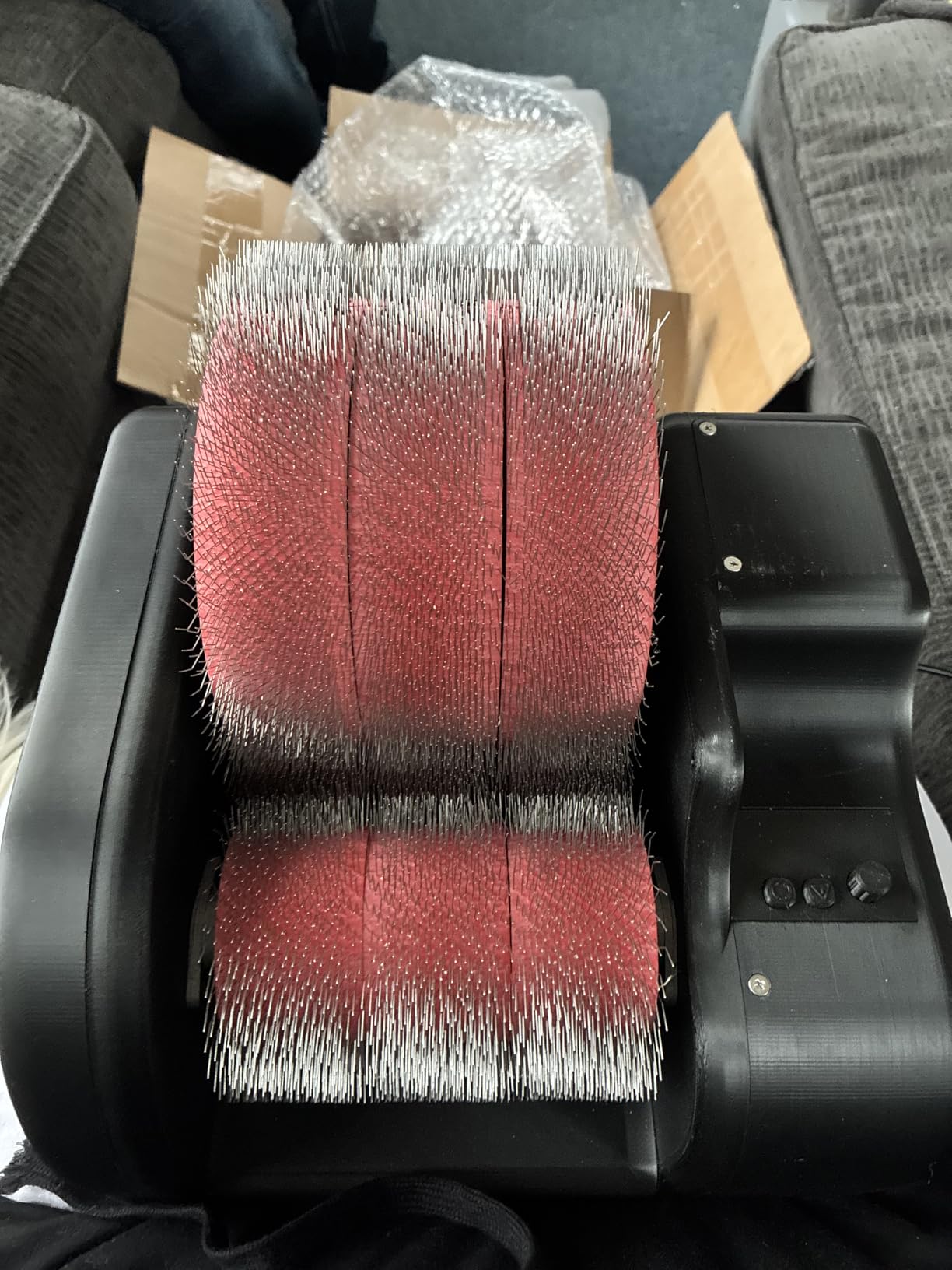 Electric Wool Carding Machine, Wool Fiber Drum Carding Machine with Brush & Awl, Adjustable Combing Speed, Automatically Clean Residual Wool, Fast Color Mixing, Combing, Spinning, for DIY Craft Make Felt customer photo 1