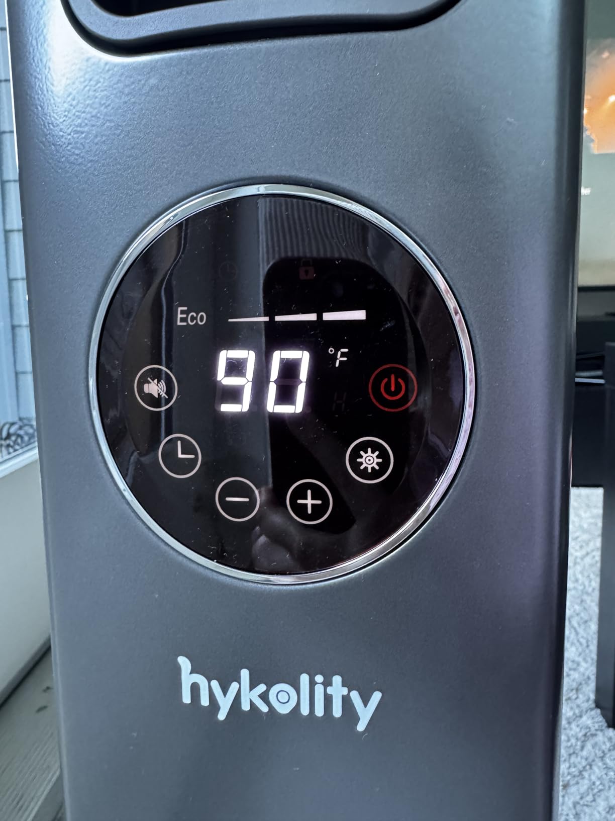hykolity 1500W Oil Filled Radiator Heater with Remote, 24H On Off Timer, Digital Thermostat,4 Mode Electric Radiant Heater, ECO, ETL Overheat & Tip-Over Protection Indoor Space heater,Black customer photo 2