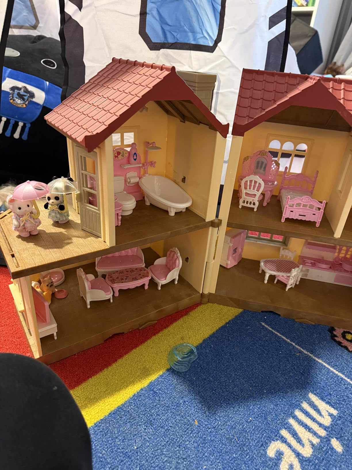 36Pcs Dollhouse Furniture Set, Miniature 1:12 Scale Dolls House Accessories with Cat, Dog, Kitchen, Dining Room, Living Room, Bedroom for Playhouse Toy (Beige) customer photo 2