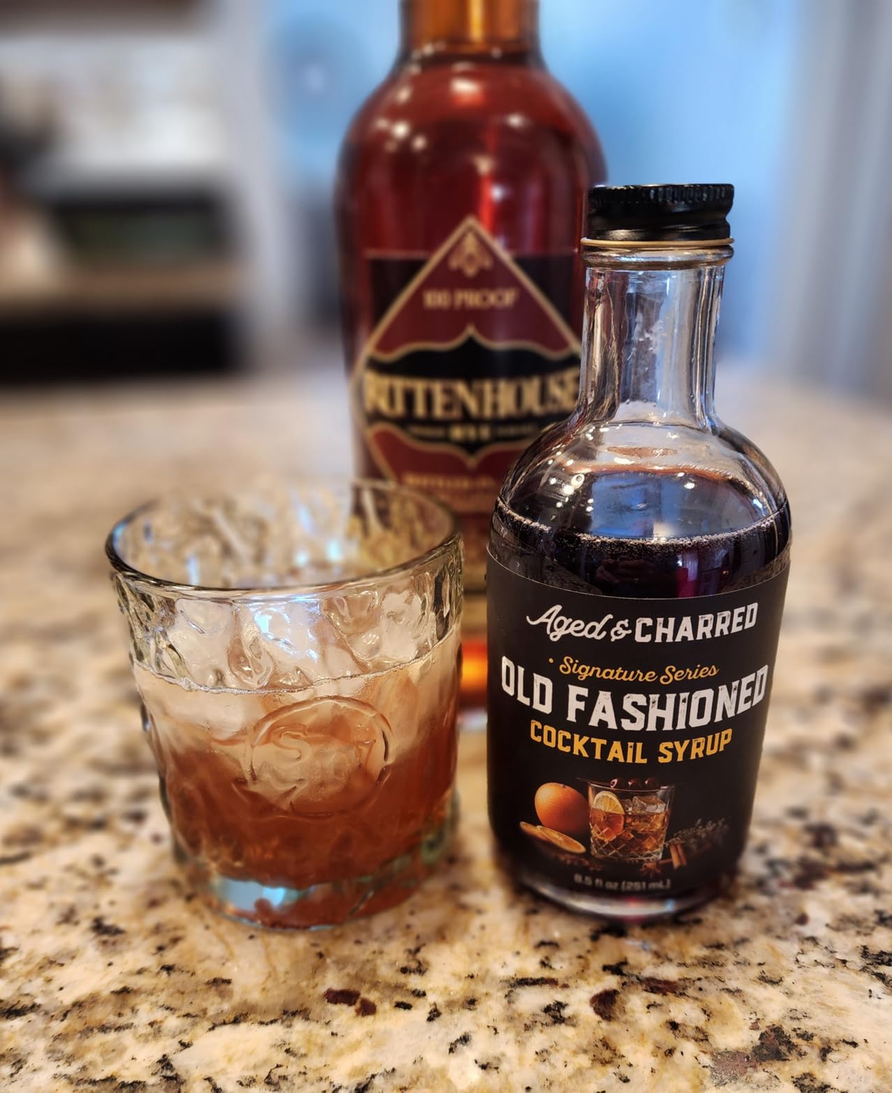 Aged and Charred Old Fashioned Mix Syrup for 32 Cocktails - Handcrafted Old Fashion Mix with Bitters, Orange, Cherry, Cinnamon - Easy to Mix with Bourbon or Whiskey customer photo 1