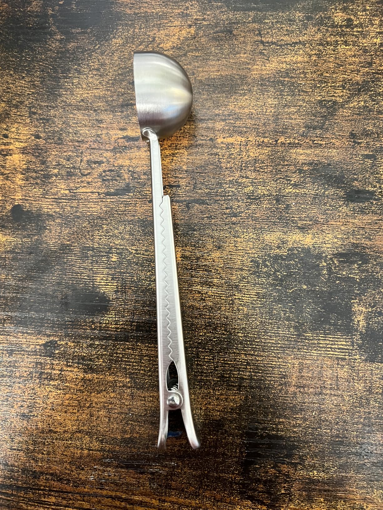 Stainless Steel Coffee Scoop & Seal Clip, 2-in-1 Measuring Spoon for Ground Coffee,Tea, Sugar,Airtight Kitchen Storage,Dishwasher Safe,6.69-inch Length,Serrated Sealing Clip customer photo 2
