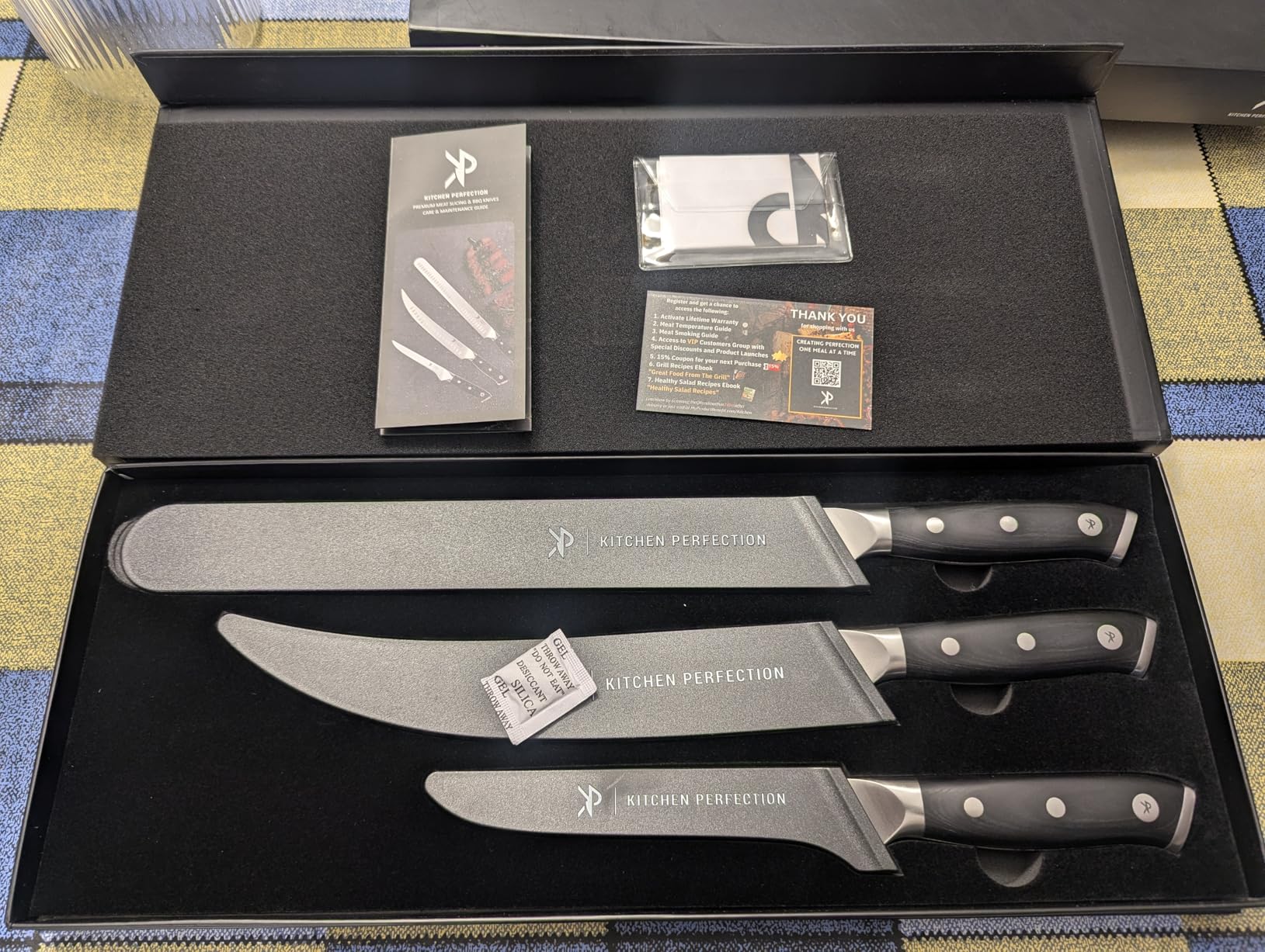 KITCHEN PERFECTION 3-Piece BBQ Slicing & Carving Meat Knife Set - 12