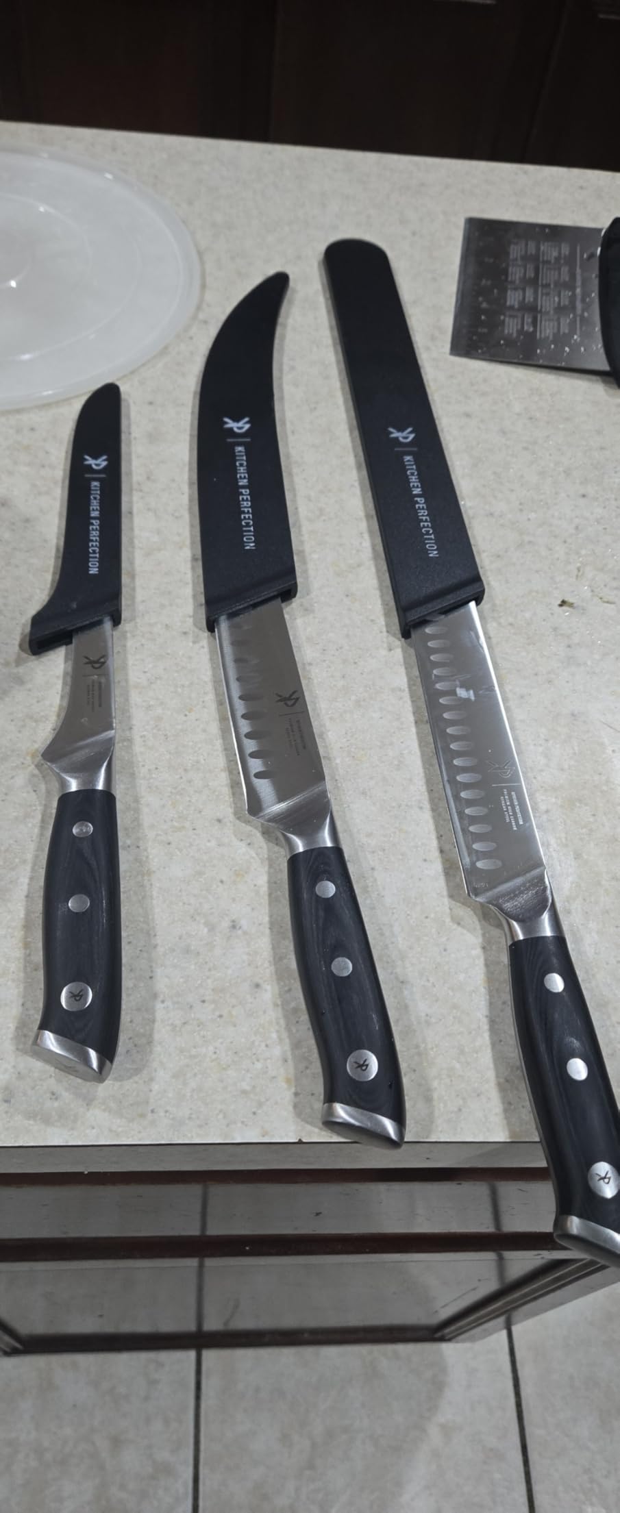 KITCHEN PERFECTION 3-Piece BBQ Slicing & Carving Meat Knife Set - 12