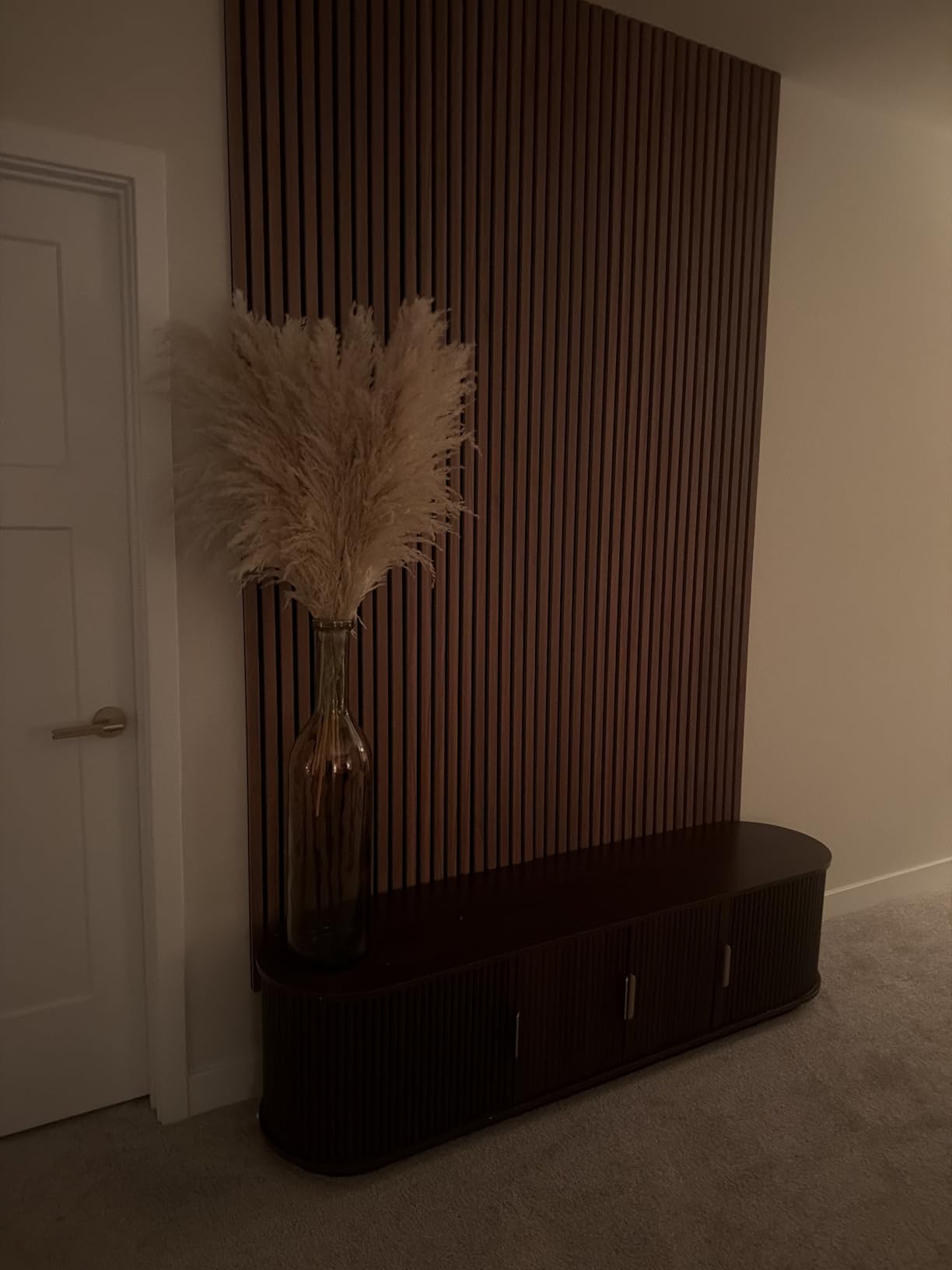 Art3d 6-Piece Wood Slat Acoustic Panels for Stylish Decor and Noise Reduction, 3D Textured Panel for Ceiling and Wall, Walnut customer photo 2