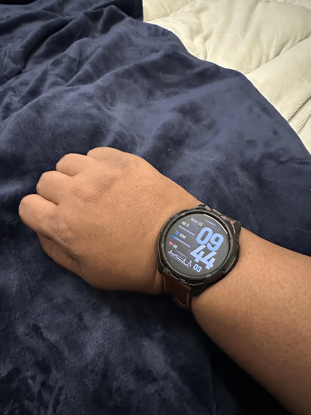 Garmin Venu® 4, 45mm, Advanced Health and Fitness GPS Smartwatch,Bright Colorful Display,Built-in Flashlight,12 Days of Battery Life, Slate with Black Silicone and Brown Leather Band - 2 Bands customer photo 1
