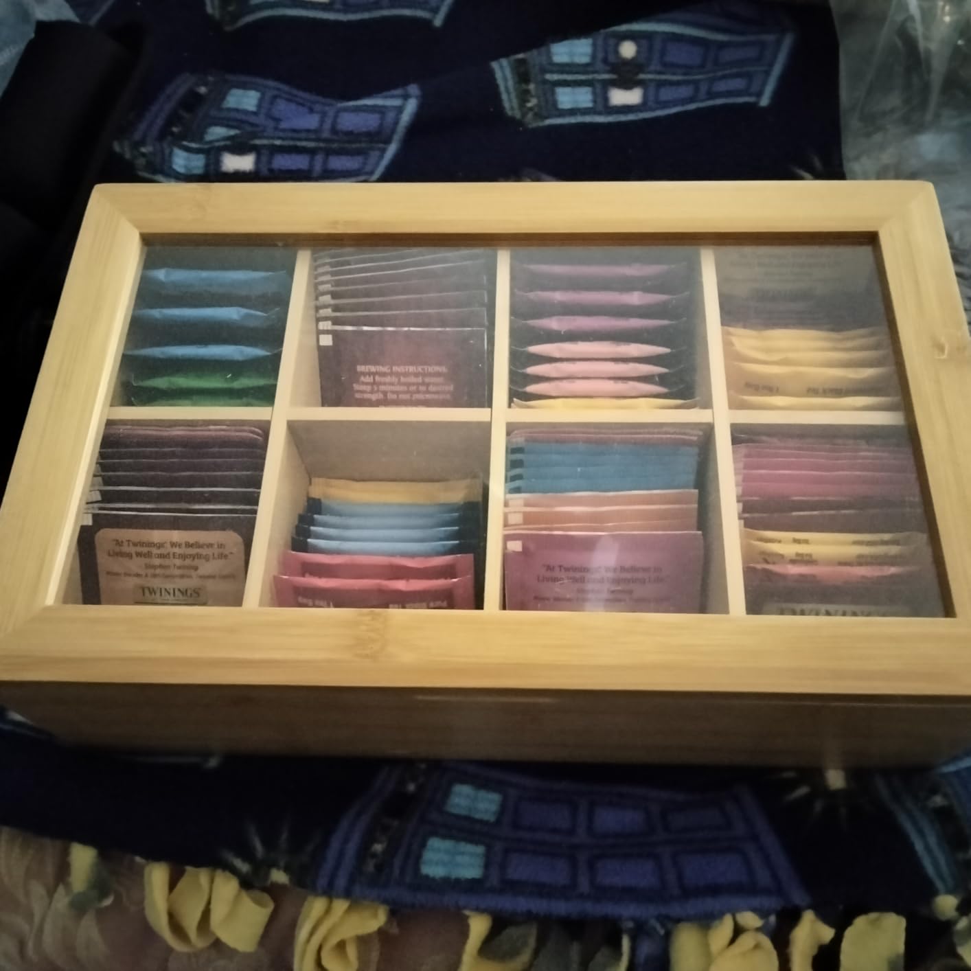 Twinings Tea Sampler Collection - 80 Tea Bags, 20 Flavours/Assorted Tea, Gift Set in Decorative Bamboo Box - Wooden Organizer Tea Chest Included - Ideal for Home, Office, Family & Friends customer photo 2