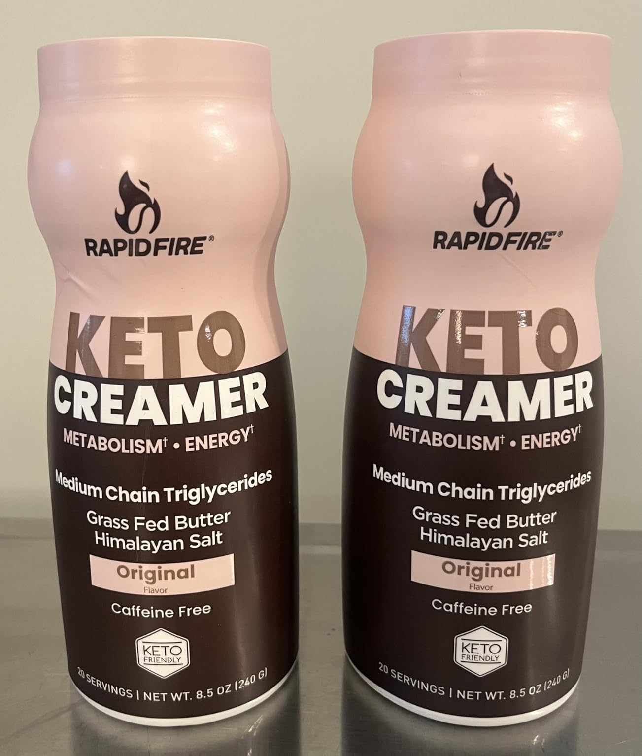 Rapid Fire Keto Creamer, Coffee Creamer with Grass Fed Butter, MCT Oil, Himalayan Pink Salt, Delicious Original Flavor, Energy Support, 2 Pack, 40 Servings customer photo 1