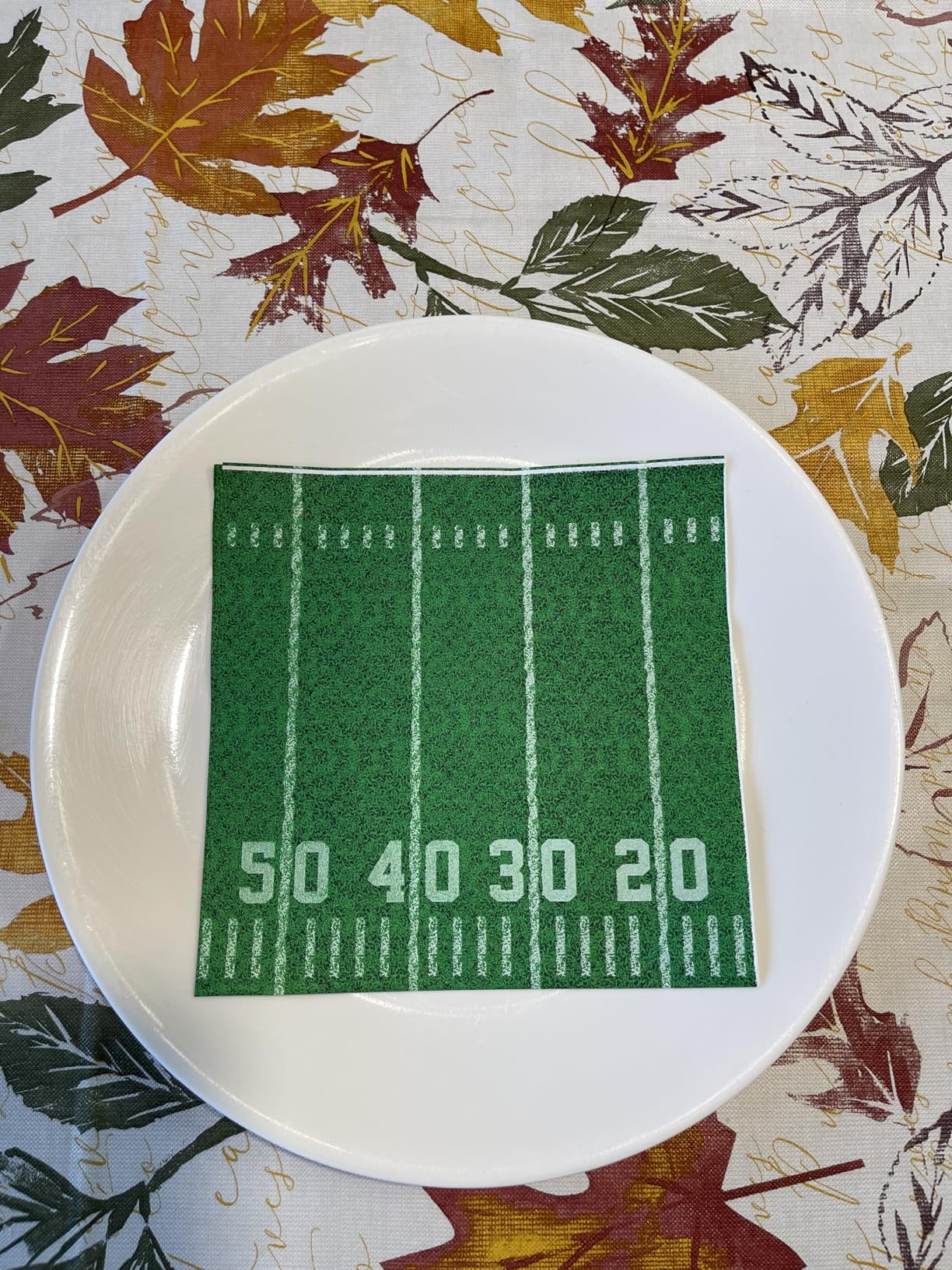 100-Pack Football Party Napkins, 2 Designs, 6.5x6.5 Inch Disposable Paper Napkins for Super Bowl, Football Birthday, Tailgate Party Decorations & Supplies customer photo 2