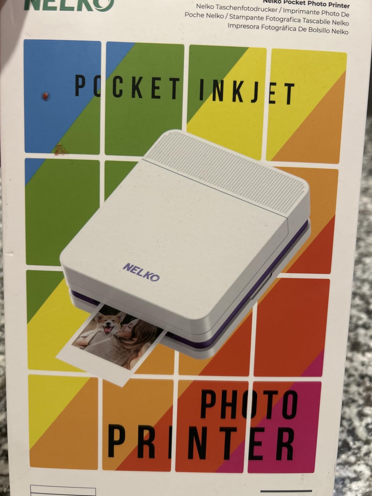 Nelko Portable Photo Printer, PP03 Color Mini Photo Printer with Smart AI APP for iPhone & Android, with 100 Sheets of Photo Paper, AI Bluetooth Picture Printer for Christmas, Family, Travel, White customer photo 1