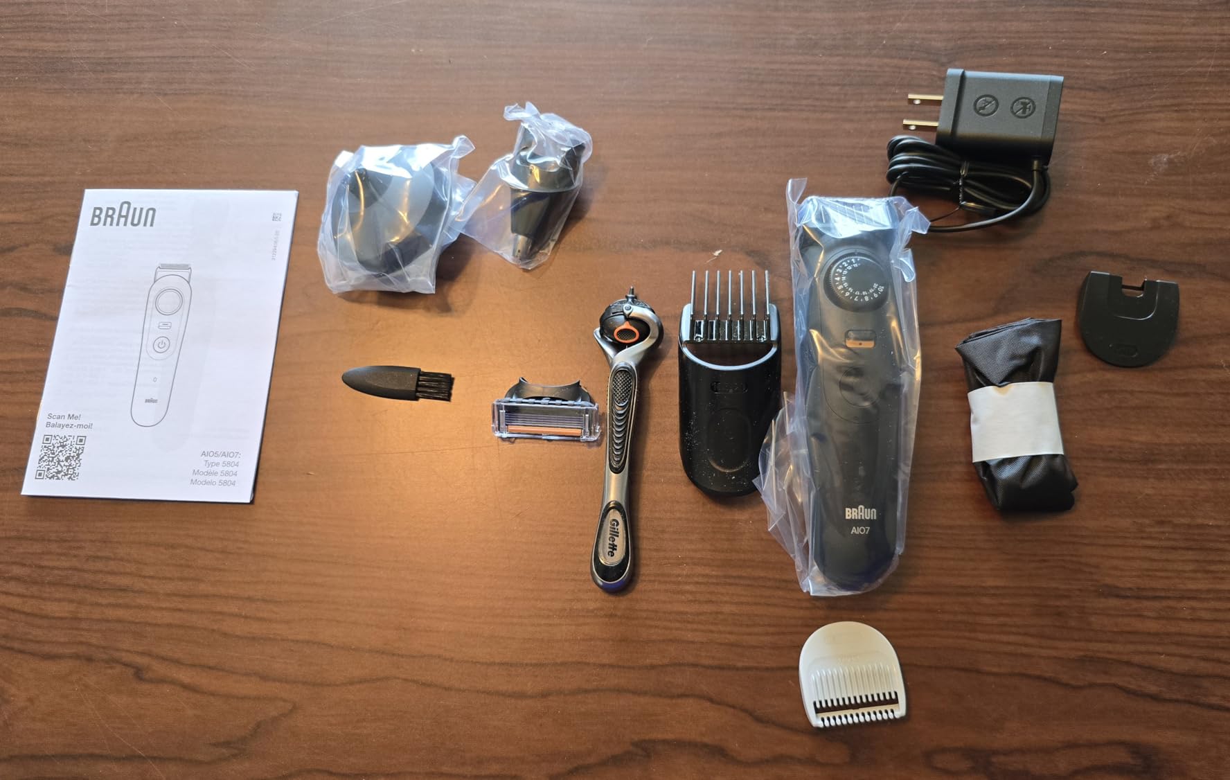 Braun Series 7 All-in-One Beard & Body Grooming Kit for Men, Cordless Trimmer, Hair Clippers & Shaver for Face, Hair & Body with Gillette ProGlide Razor, AIO 7535 customer photo 2