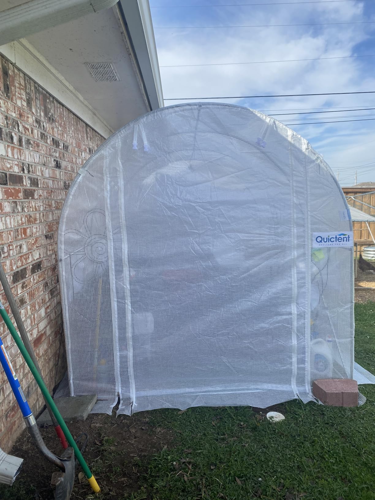 Quictent 10x7x7 FT Essential Greenhouse for Outdoors, Portable Walk-in Tunnel Hoop House with 6 Screen Windows & Zipper Door, Heavy Duty Frame for Garden Plant Vegetable, White customer photo 1
