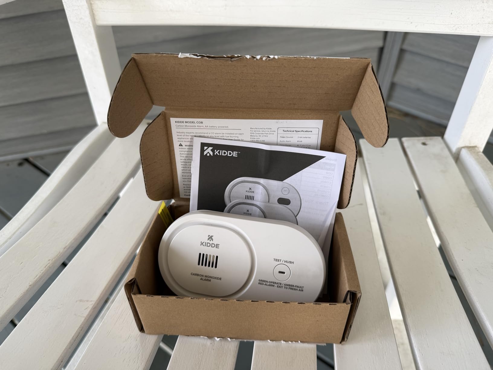 Kidde Carbon Monoxide Detector, AA Battery Powered, Portable for Travel or Home, 85 dB Alarm, LED Status Light Indicators, 5th Edition, COB customer photo 1
